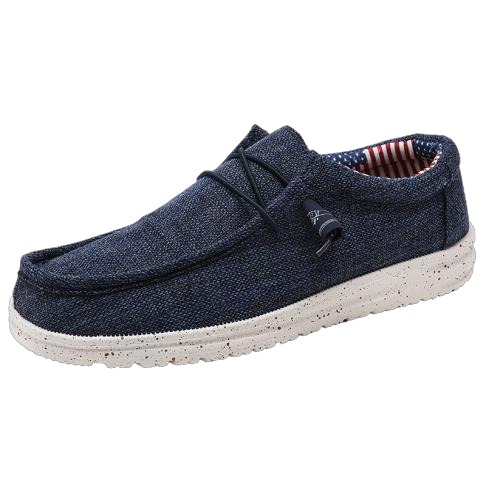 Men's Canvas Lace-Up Loafers