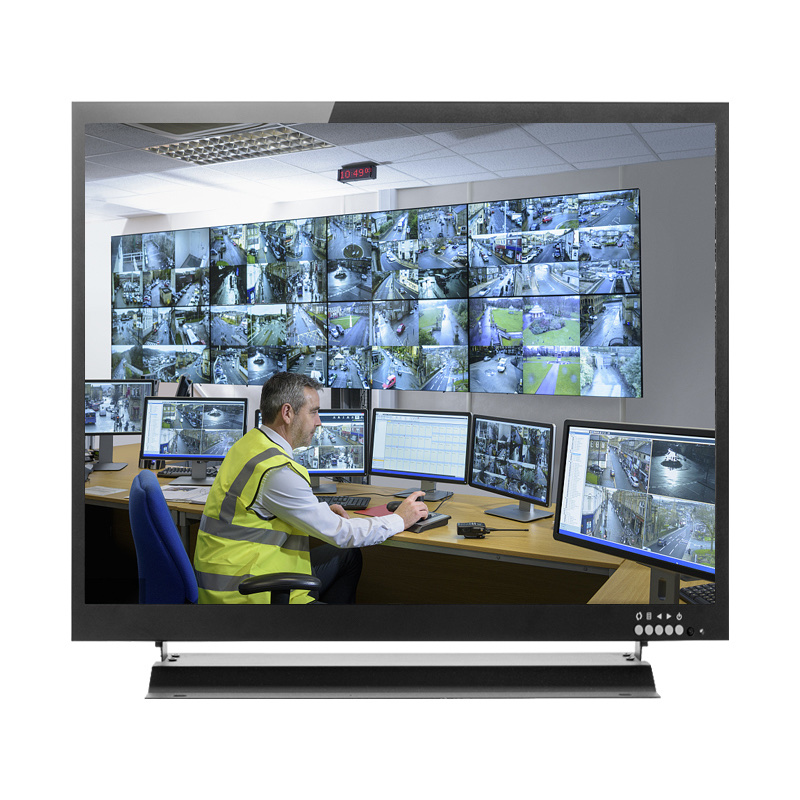 Industrial Metal CCTV Monitor 15" / 17" / 19" - HDMI, VGA, BNC In/ Out, USB Video Playback, 24/7, Wall/Ceiling Mount
