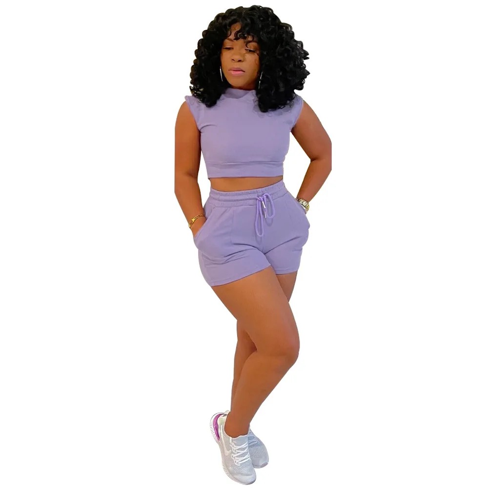 Women's Crop Top & Shorts Set