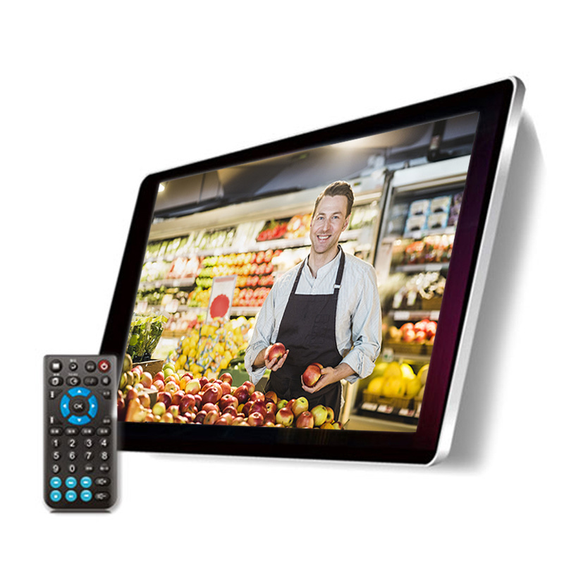 32" Wall-Mount Touch Screen Advertising Display - Full HD Digital Signage for Shops, Restaurants & Offices, with Remote