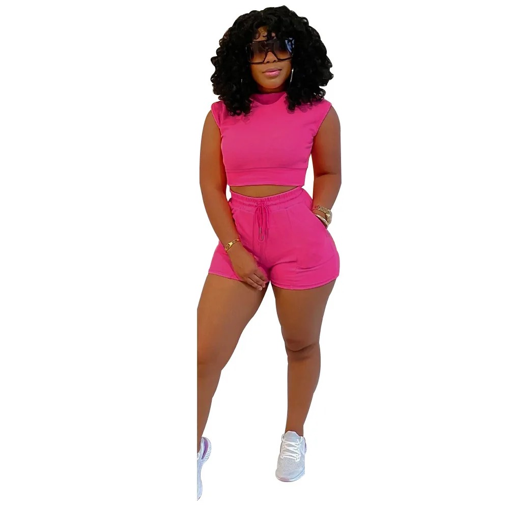 Women's Crop Top & Shorts Set