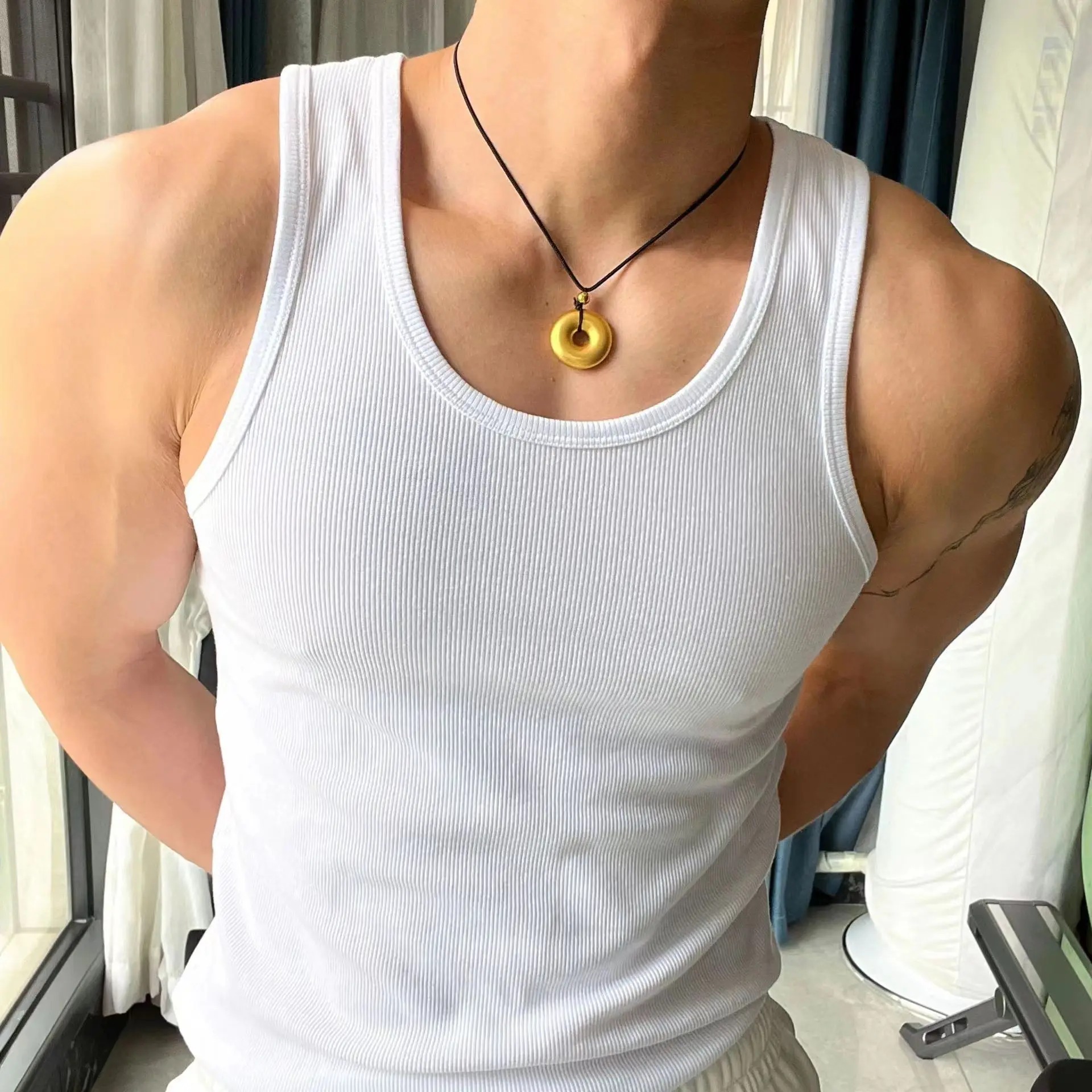 Men's 230gsm Cotton Gym Vest