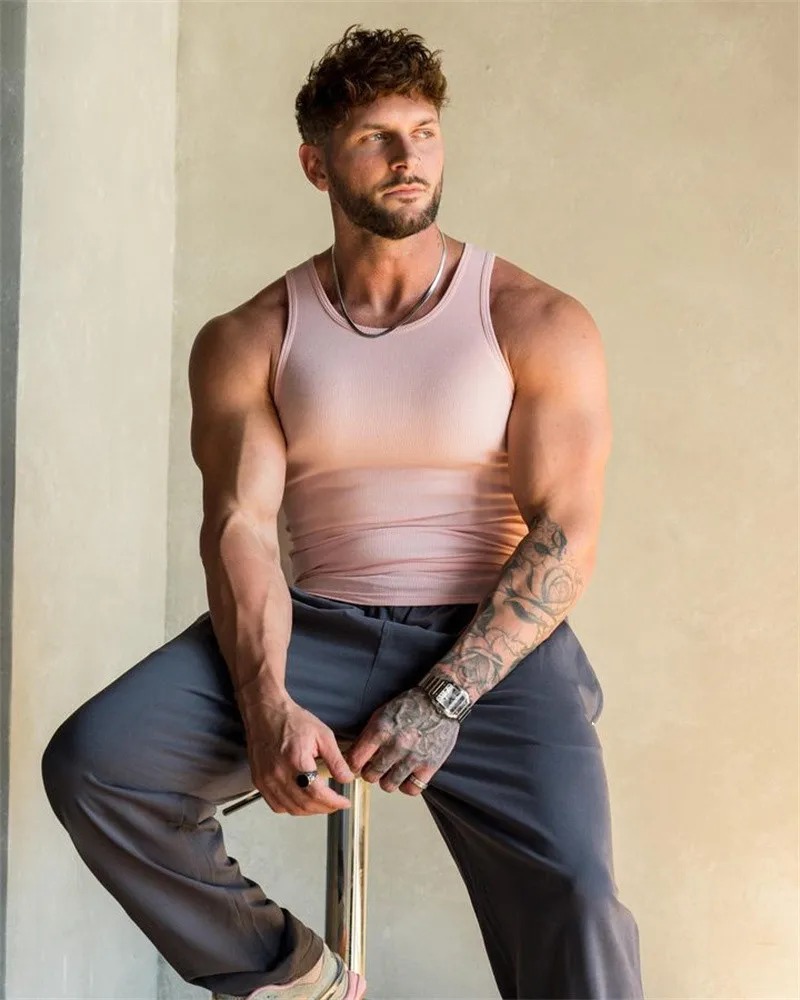 Men's Ribbed Gym Vest