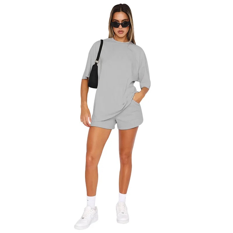 Women's Oversized Tee & Biker Shorts Set