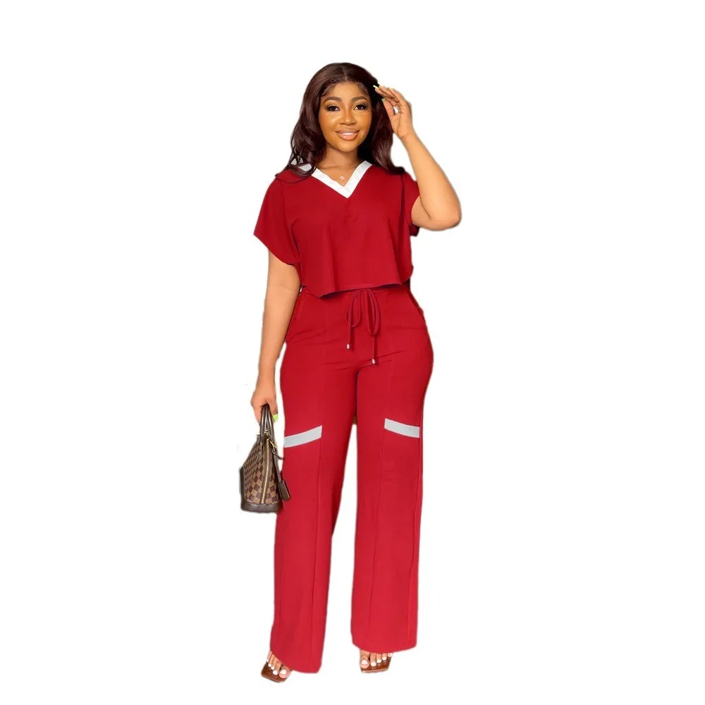 Women's Shirt & Wide-Leg Trousers Set