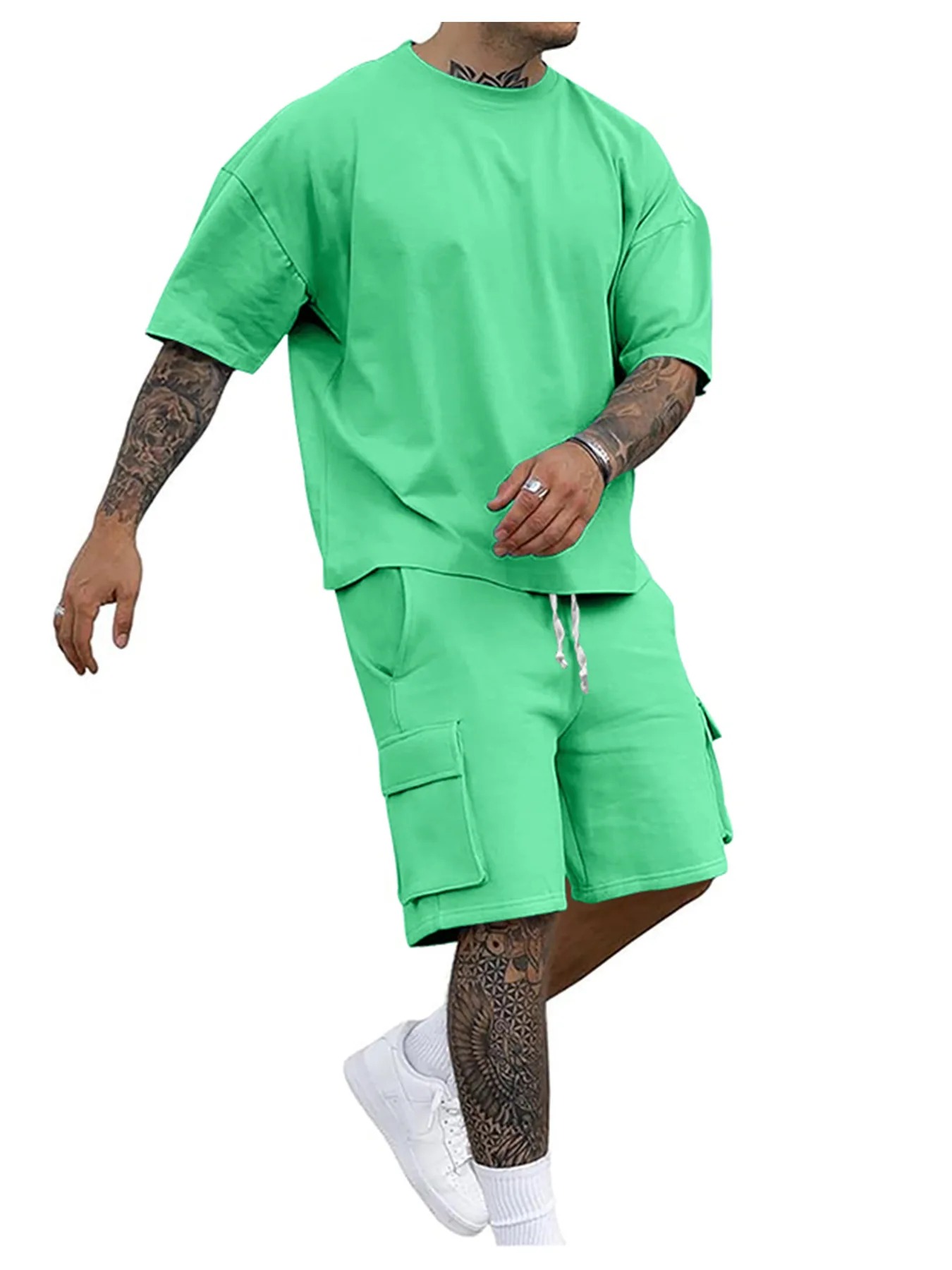 Men's T-Shirt & Cargo Shorts Set
