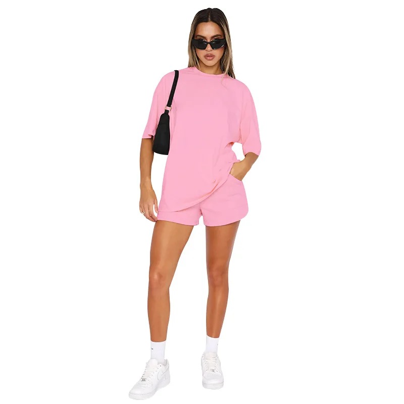 Women's Oversized Tee & Biker Shorts Set