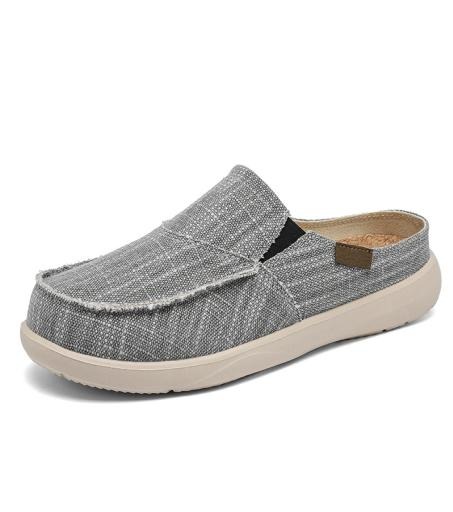 Men's Backless Canvas Loafer Slippers