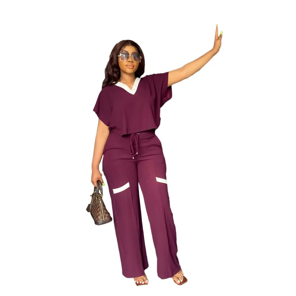 Women's Shirt & Wide-Leg Trousers Set