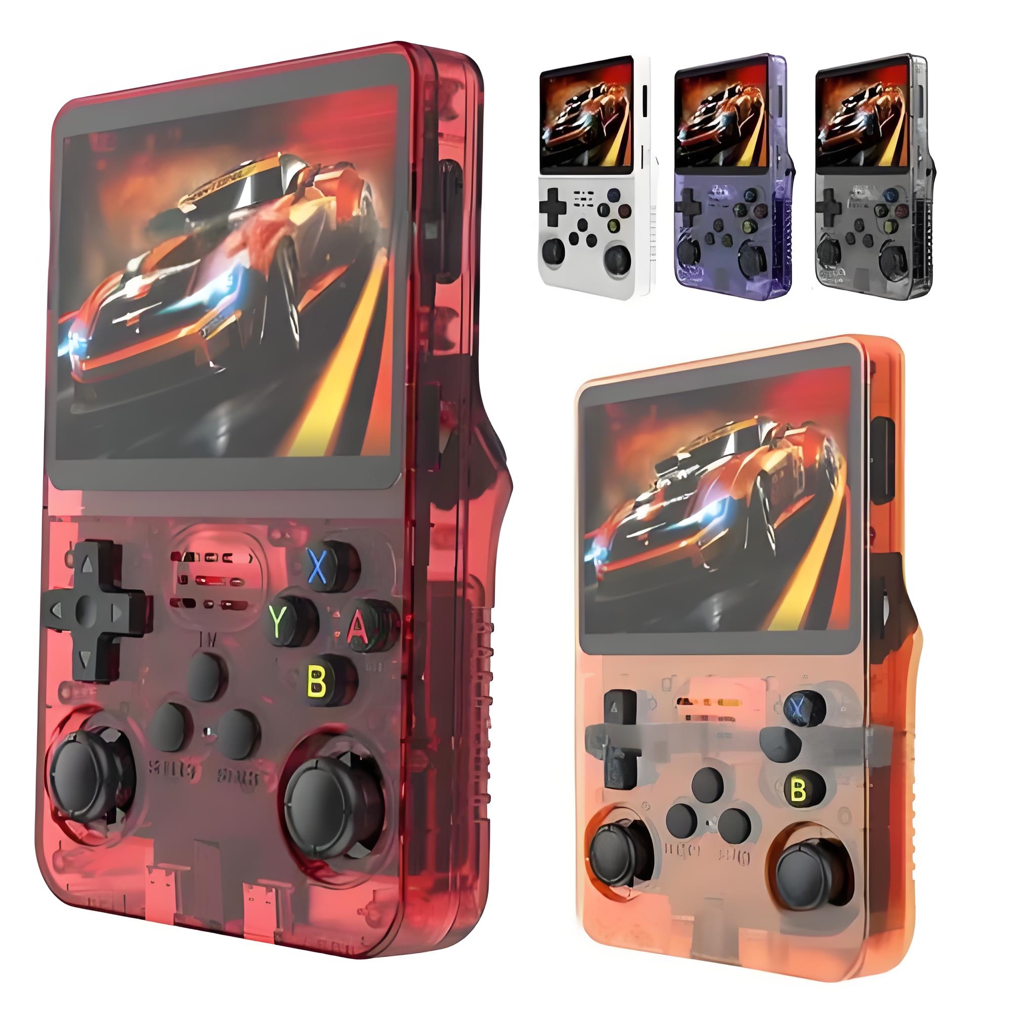GAMINJA R36S Retro Handheld Game Console - 3.5" IPS Screen, 64GB