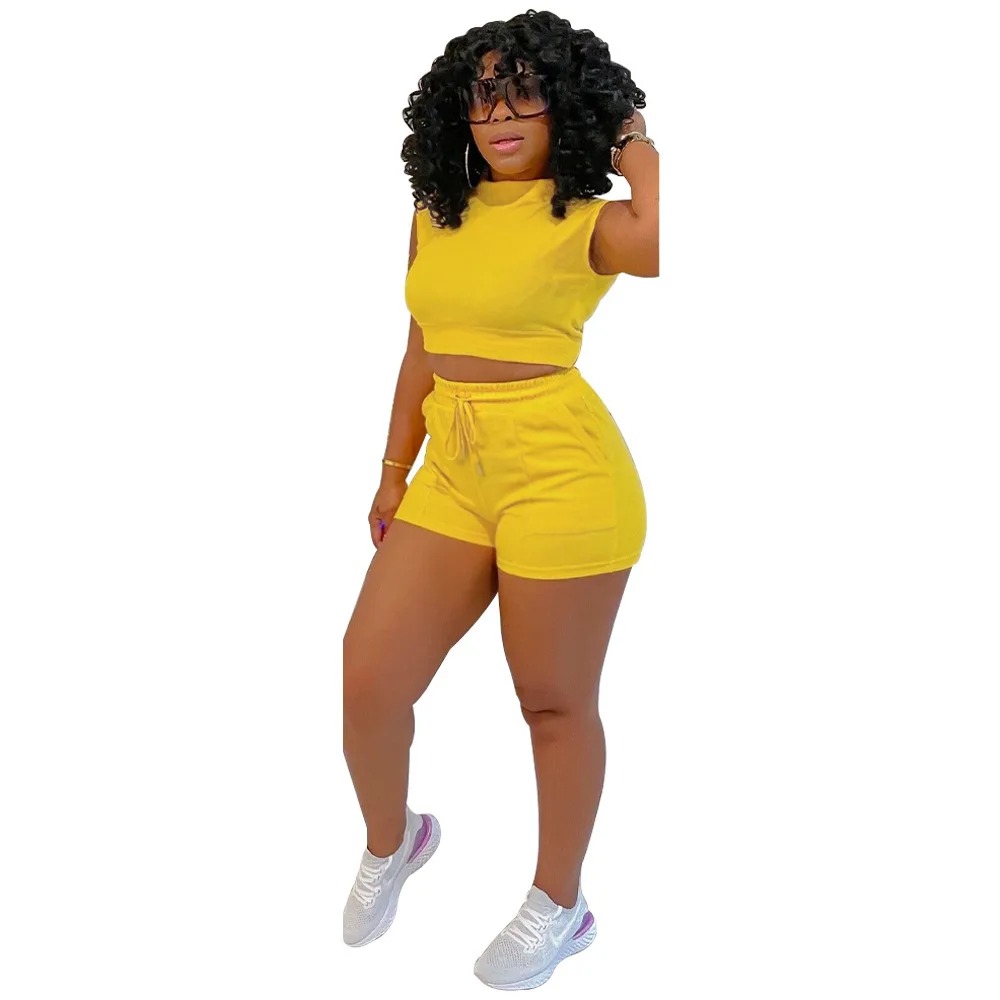 Women's Crop Top & Shorts Set