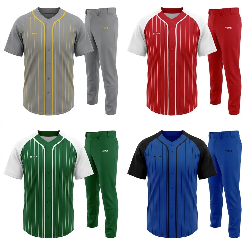 Custom Baseball Jersey - Bold Pinstripe, Raglan Sleeves - Your Team Name & Number - S to 2XL [Listing 2: cheapest]
