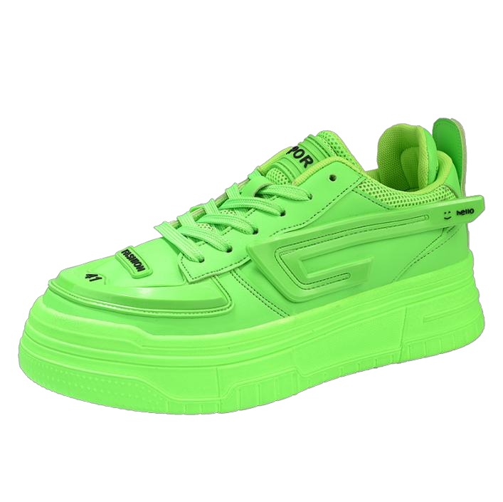 Men's Neon Platform Skate Sneakers