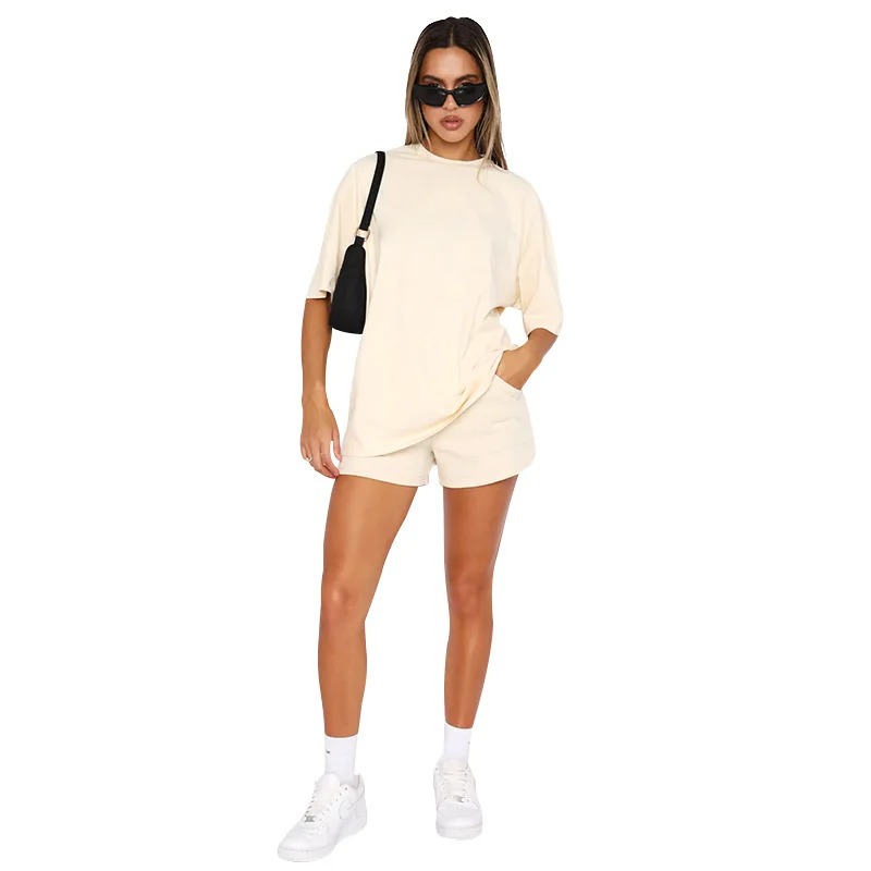 Women's Oversized Tee & Biker Shorts Set