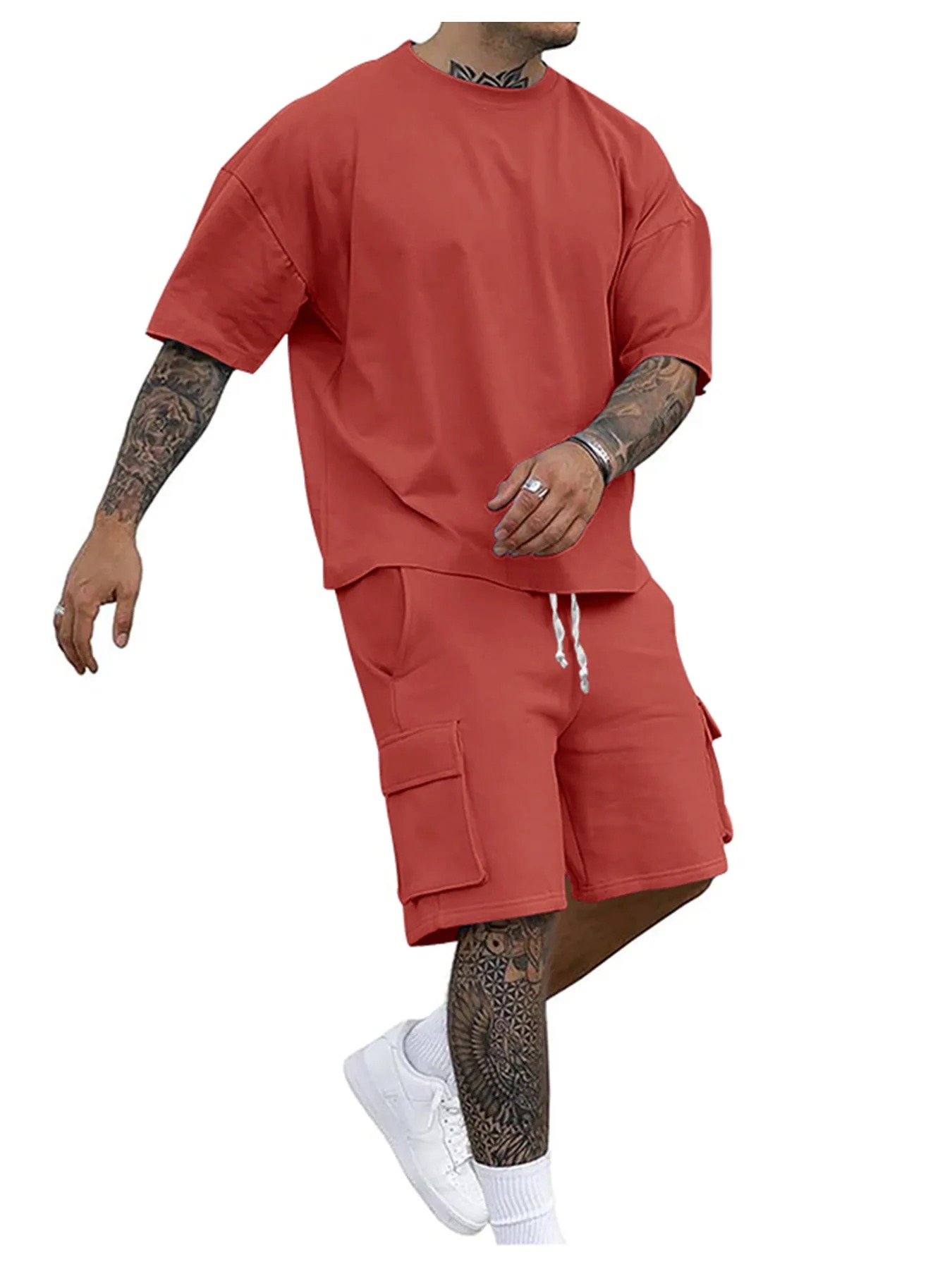 Men's T-Shirt & Cargo Shorts Set