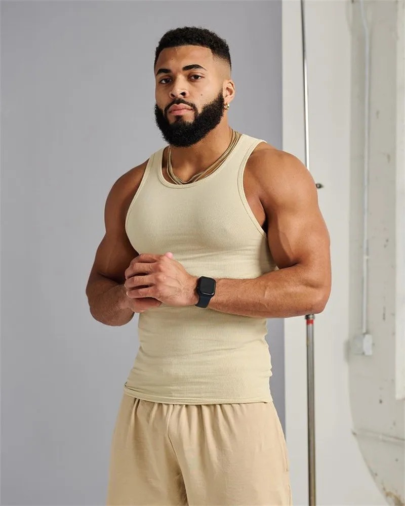 Men's Ribbed Gym Vest