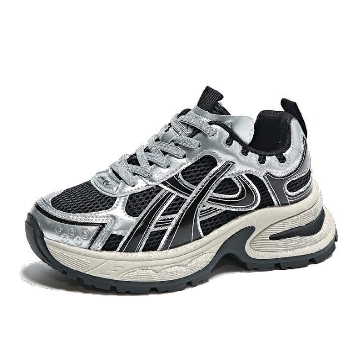 Women's Chunky Metallic Sneakers
