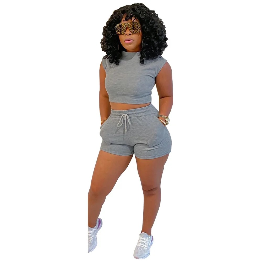 Women's Crop Top & Shorts Set