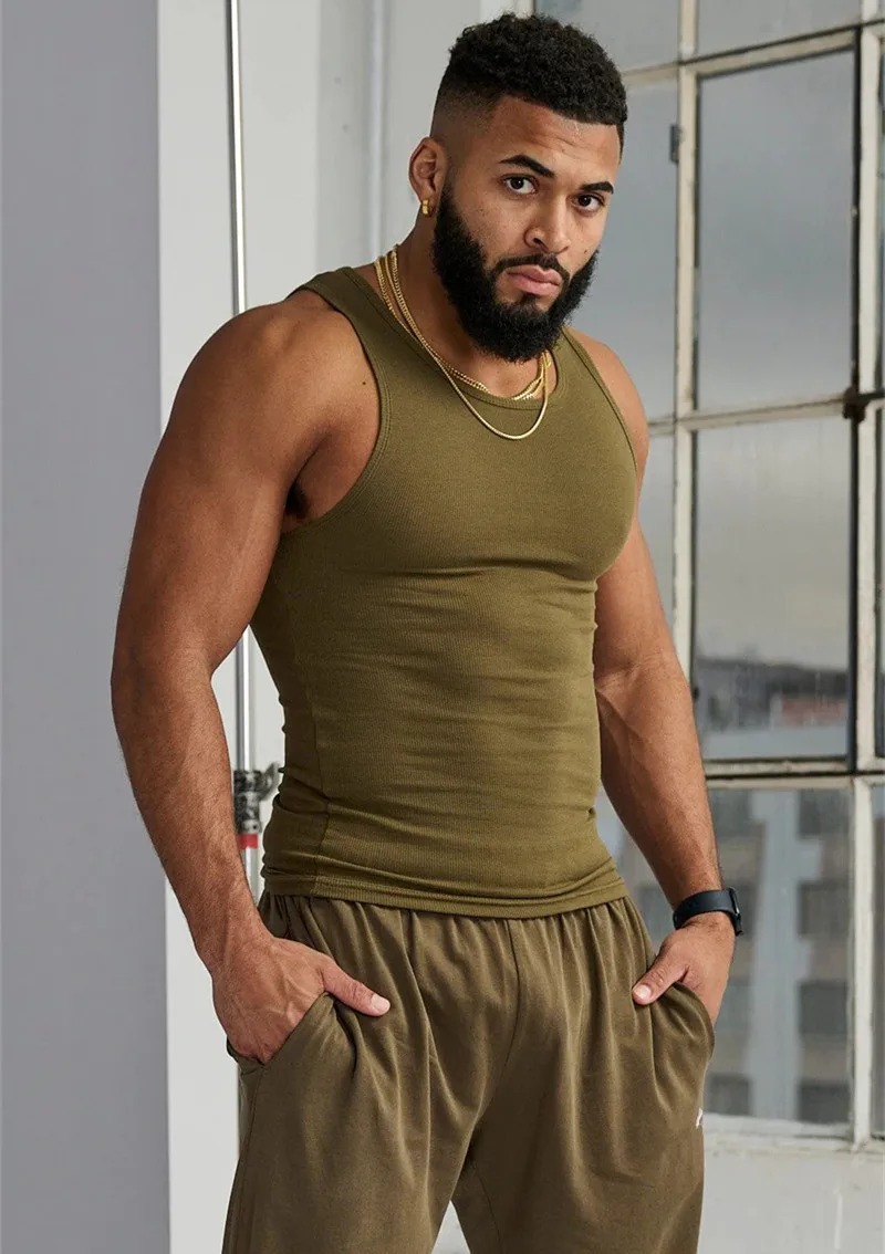 Men's Ribbed Gym Vest