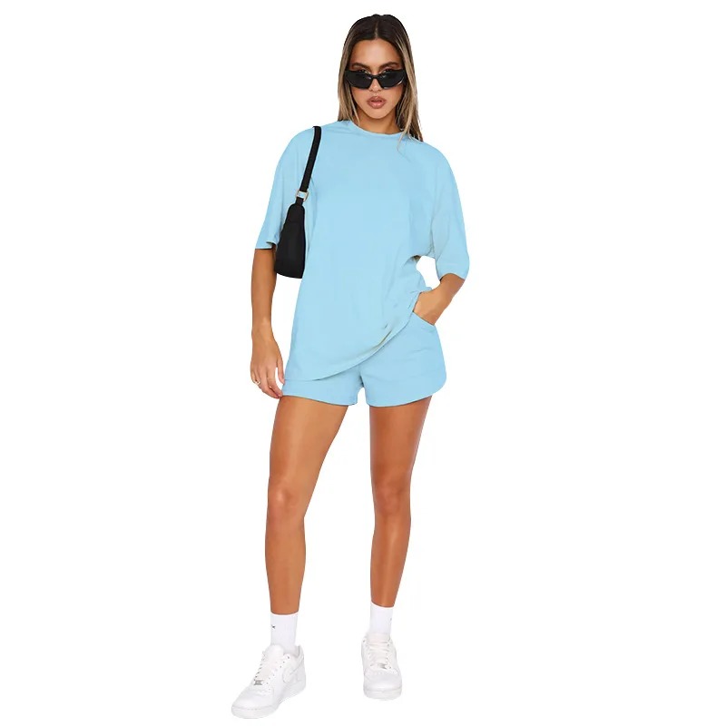 Women's Oversized Tee & Biker Shorts Set