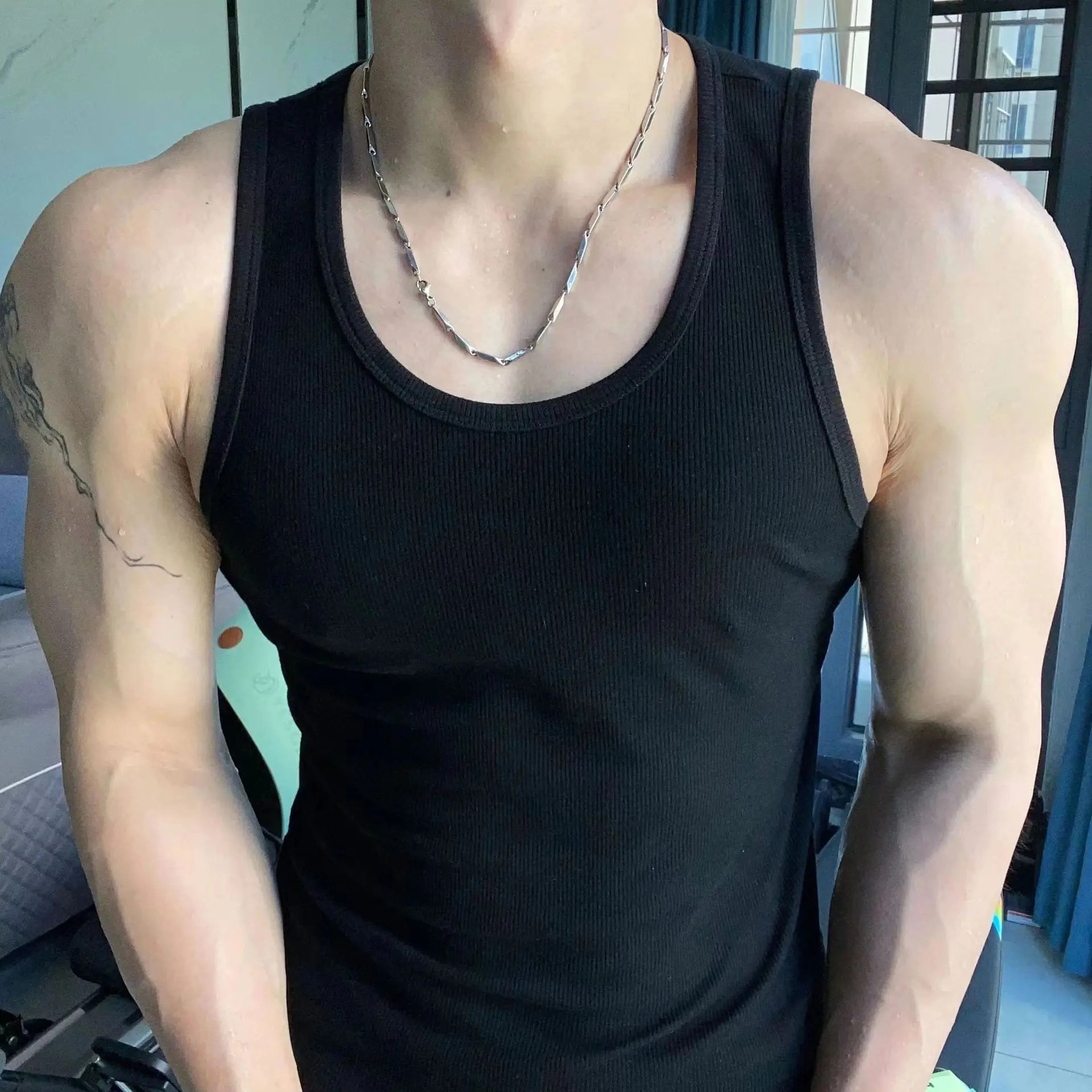 Men's 230gsm Cotton Gym Vest