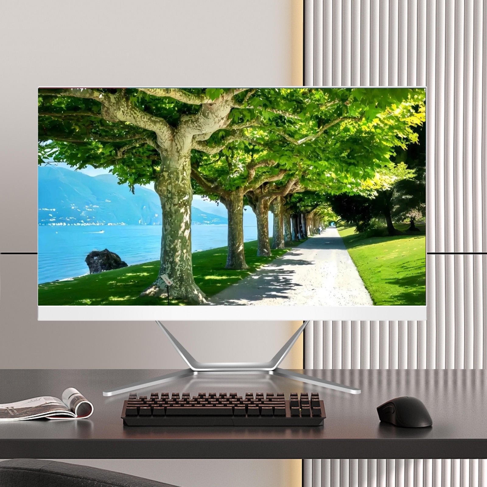 27" All-in-One Desktop Computer - Intel, 16GB RAM, 512GB SSD, Windows 11, Wi-Fi & Bluetooth, Full HD, White