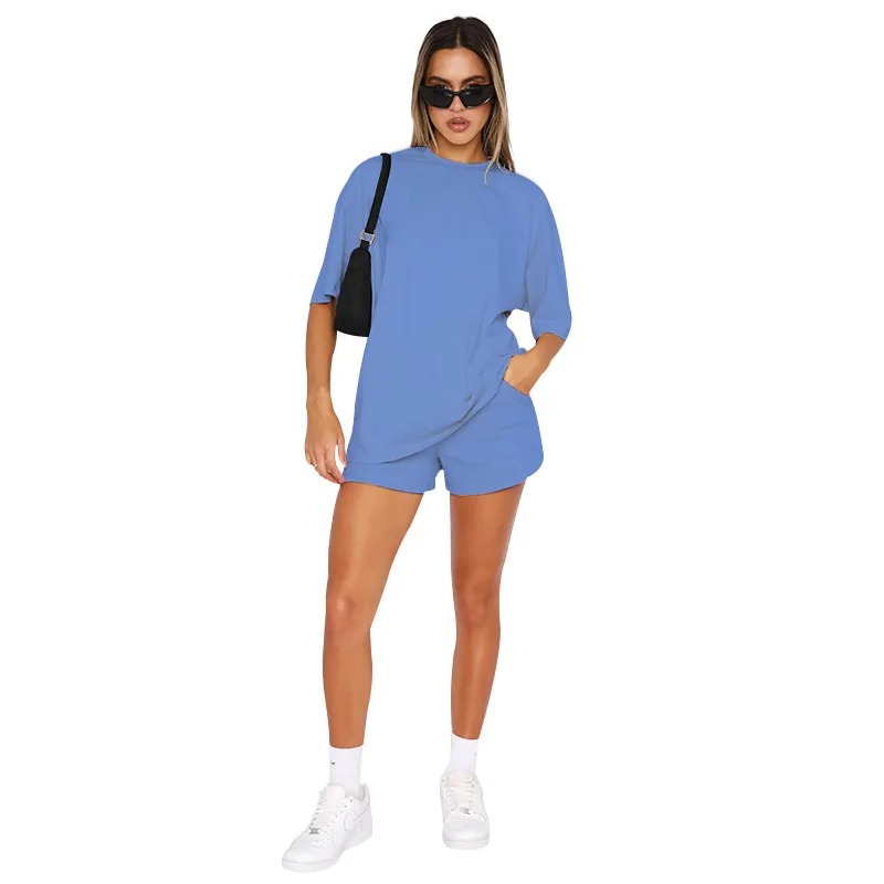 Women's Oversized Tee & Biker Shorts Set