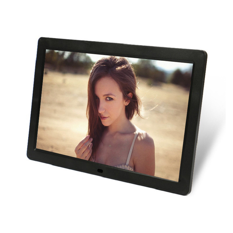 12" HD Digital Photo Frame & Video Player - Photos, Videos, Music from SD/USB, Remote Control - Black / White [Listing 2]